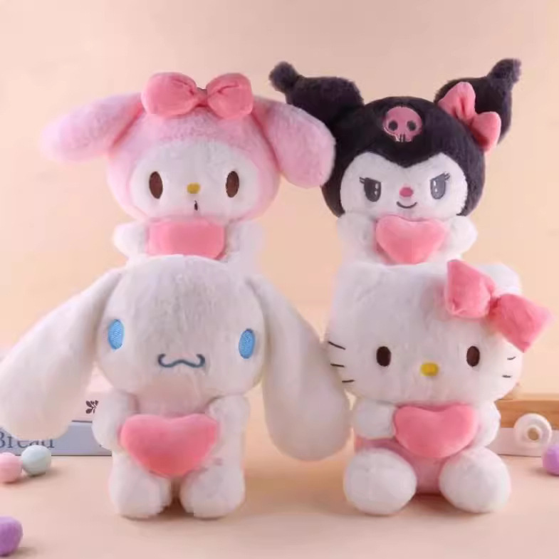 Südantliigutav Sanrio seeria nukk Kulomi Meruti Gui koera plush-mänguasja butiik kaheksatollise haaramismasina nukk