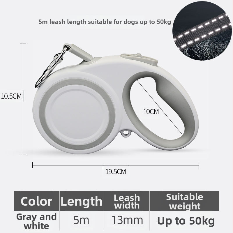 Nova uzica za kućne ljubimce, automatska uvlačiva uzica, reflektirajuća uzica za pse, uzica za pse 5 m, oprema za kućne ljubimce