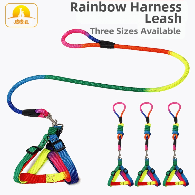 На склад на едро кожена каишка Taobao класическа трансгранична каишка за домашни любимци, цветна кръгла каишка за гърди и гръб за куче