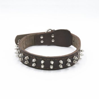 Κολάρο για κατοικίδια με καρφιά, δερμάτινο κολάρο για σκύλους, δερμάτινο κάλυμμα λαιμού για σκύλους, αντιδερμικό