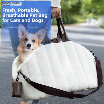 Διασυνοριακή τσάντα σκύλου με υψηλές πωλήσεις, φορητή τσάντα ταξιδιού για μικρά σκυλιά, μαλακή τσάντα ταξιδιού για κατοικίδια, ρυθμιζόμενο ιμάντα ώμου