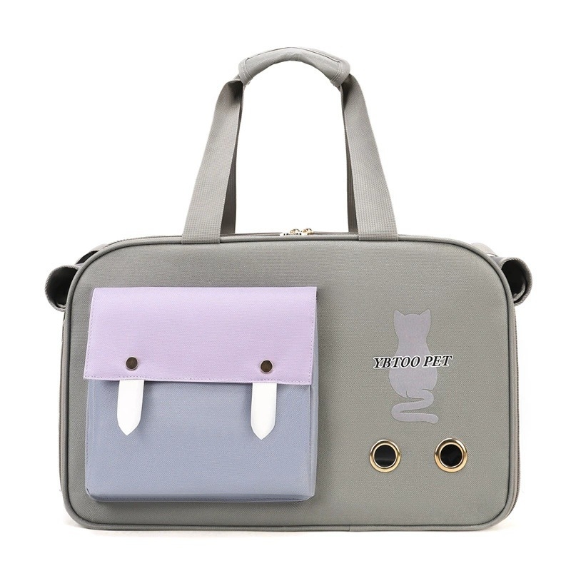 Нова сгъваема раница за домашни любимци с голям капацитет, чанта за домашни любимци, модерна преносима чанта за котки, дишаща чанта за котки през рамо