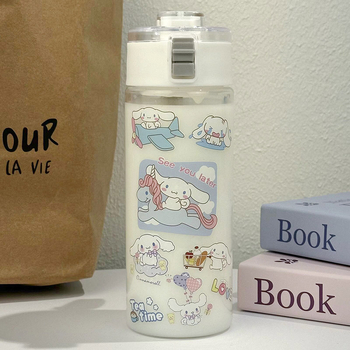 Vandens puodelis moterims biuro darbuotojoms Naujas „Ins“ stiliaus mielas lipdukas mergaitėms Nešiojamas puodelis Šokinėjantis puodelis Namų puodelis