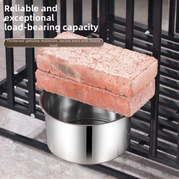 Lonac za pse od nehrđajućeg čelika, zdjela za pse s otpornošću na prevrtanje, velika viseća zdjela za pse, pojilica, lonac za mačke s fiksnim kavezom, zdjela za kućne ljubimce