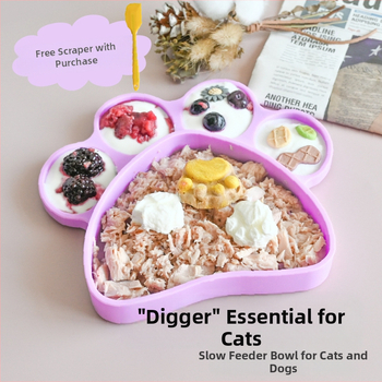 Безплатна доставка подложка за котешки нокти с голям капацитет, купа за бавно облизване на котки и кучета, дъно с вендуза, антидетонираща храна за котки и кучета