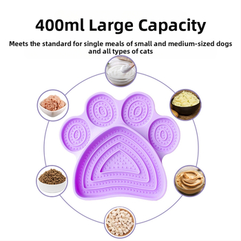 Δωρεάν αποστολή, μεγάλης χωρητικότητας, μπολ γλείψιμο Slow Food για γάτες και σκύλους, με βεντούζα, αντικραδασμική τροφή για γάτες και σκύλους