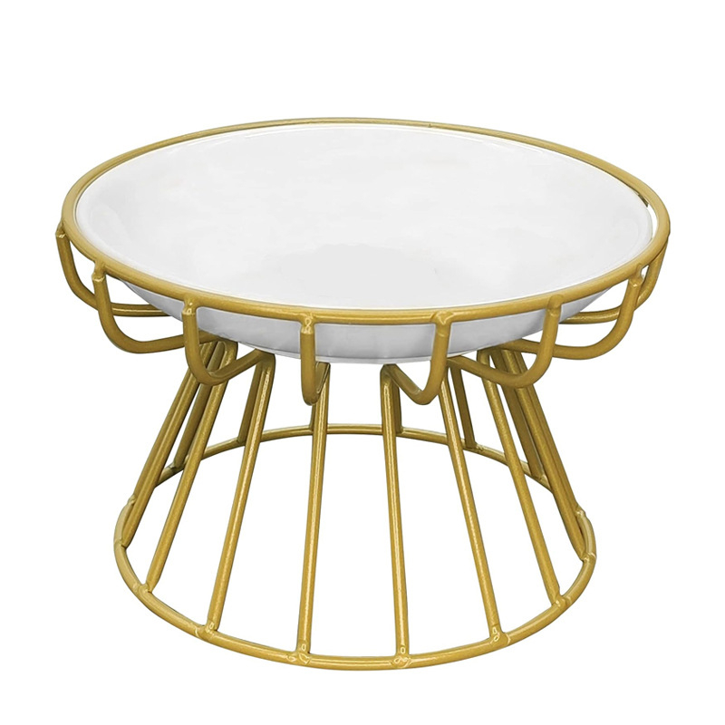 Keramička zdjela za kućne ljubimce, nordijska zdjela za mačke, keramička zdjela za mačju hranu s visokim nogama, tanjur za grickalice, konzervirani tanjur, protiv cervikalne spondiloze, protiv prevrtanja, posuda za mačju hranu