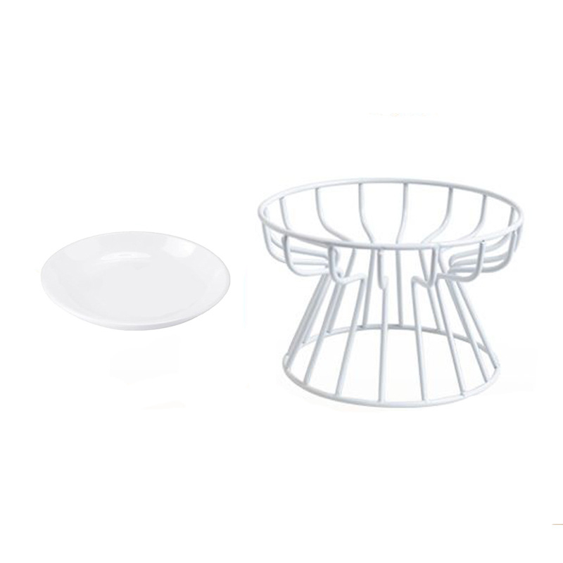 Keramička zdjela za kućne ljubimce, nordijska zdjela za mačke, keramička zdjela za mačju hranu s visokim nogama, tanjur za grickalice, konzervirani tanjur, protiv cervikalne spondiloze, protiv prevrtanja, posuda za mačju hranu