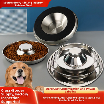 Zdjela za kućne ljubimce od nehrđajućeg čelika, zdjela za sporu hranu, velika zdjela za mačke, zdjela za pse, hranilica za plišane ljubimce za pse i mačke, veleprodaja opreme za kućne ljubimce