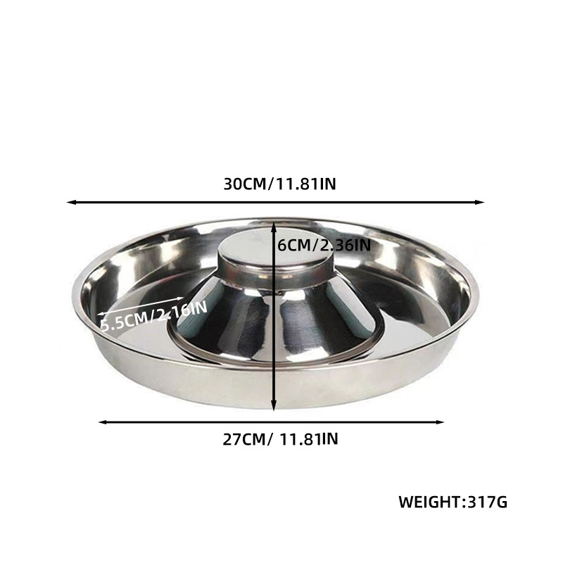 Zdjela za kućne ljubimce od nehrđajućeg čelika, zdjela za sporu hranu, velika zdjela za mačke, zdjela za pse, hranilica za plišane ljubimce za pse i mačke, veleprodaja opreme za kućne ljubimce
