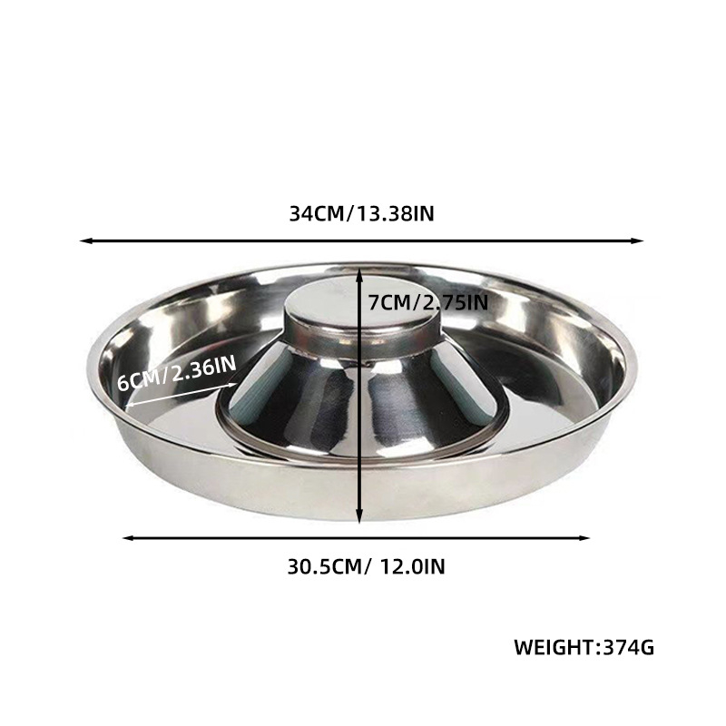 Zdjela za kućne ljubimce od nehrđajućeg čelika, zdjela za sporu hranu, velika zdjela za mačke, zdjela za pse, hranilica za plišane ljubimce za pse i mačke, veleprodaja opreme za kućne ljubimce