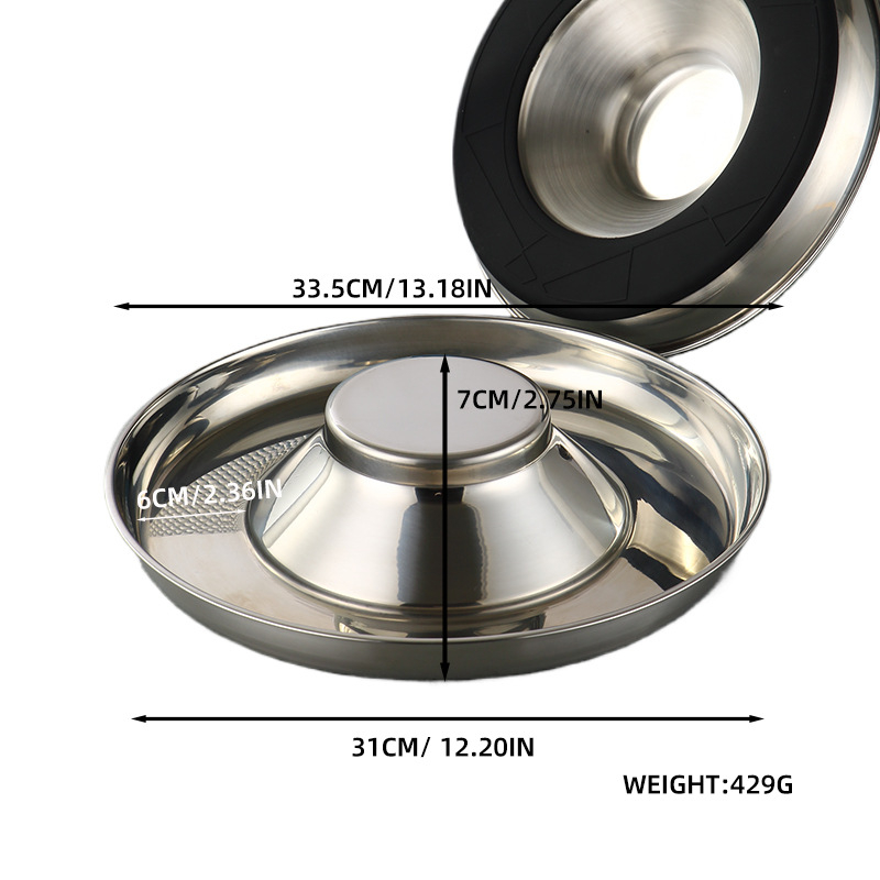 Zdjela za kućne ljubimce od nehrđajućeg čelika, zdjela za sporu hranu, velika zdjela za mačke, zdjela za pse, hranilica za plišane ljubimce za pse i mačke, veleprodaja opreme za kućne ljubimce