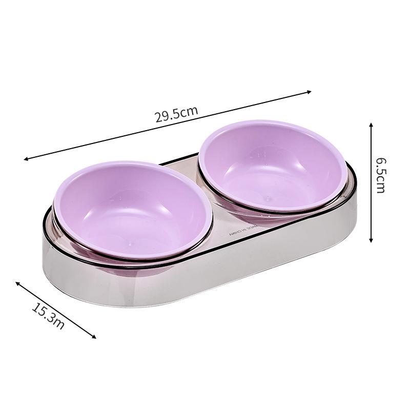 Zdjela za mačke, prozirna zdjela za hranu za mačke, zdjela za hranjenje i piće kućnih ljubimaca, dvostruka zdjela, zdjela za pse, zdjela za jelo otporna na udarce, pribor za kućne ljubimce