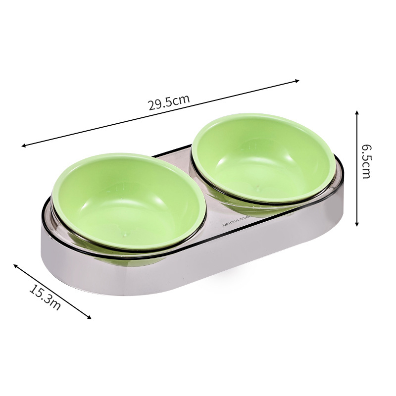 Zdjela za mačke, prozirna zdjela za hranu za mačke, zdjela za hranjenje i piće kućnih ljubimaca, dvostruka zdjela, zdjela za pse, zdjela za jelo otporna na udarce, pribor za kućne ljubimce