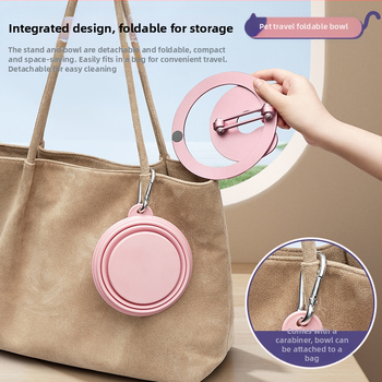 Сгъваема поставка за купа за котки, леген за кучета, леген за котешка храна, наклонена уста, купа за храна за вода, външна преносима защита за врата, висока купа за домашни любимци