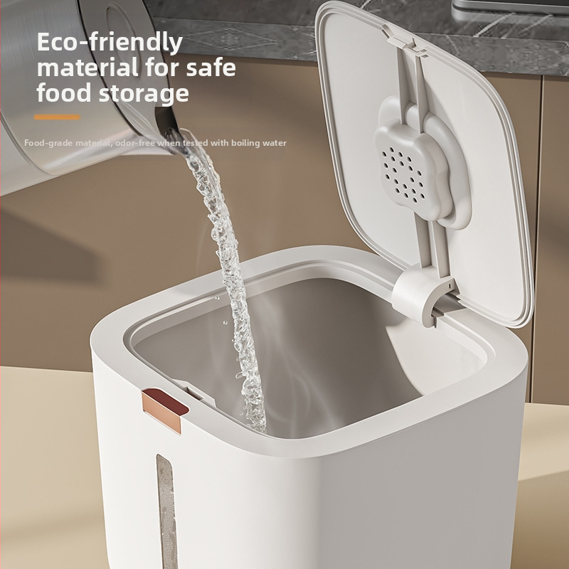Кофа за ориз, устойчива на насекоми, влагоустойчива кофа за лице, запечатана домакинска кофа за зърно, резервоар за ориз, кутия за съхранение на ориз с хранителен клас, буркан за съхранение на брашно