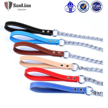 Factory Direct Pet προμήθειες αλυσίδας σχοινιού έλξης δέρμα χονδρικής 120cm τριπλή