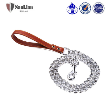 Factory Direct Pet προμήθειες αλυσίδας σχοινιού έλξης δέρμα χονδρικής 120cm τριπλή