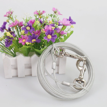 Λουρί σκύλου για διασυνοριακή χρήση, ένα προς δύο, διπλό συρματόσχοινο από ατσάλι, μπουλόνι, αλυσίδα σκύλου, σιδερένια αλυσίδα, σταθερό σχοινί, χονδρική πώληση για κατοικίδια