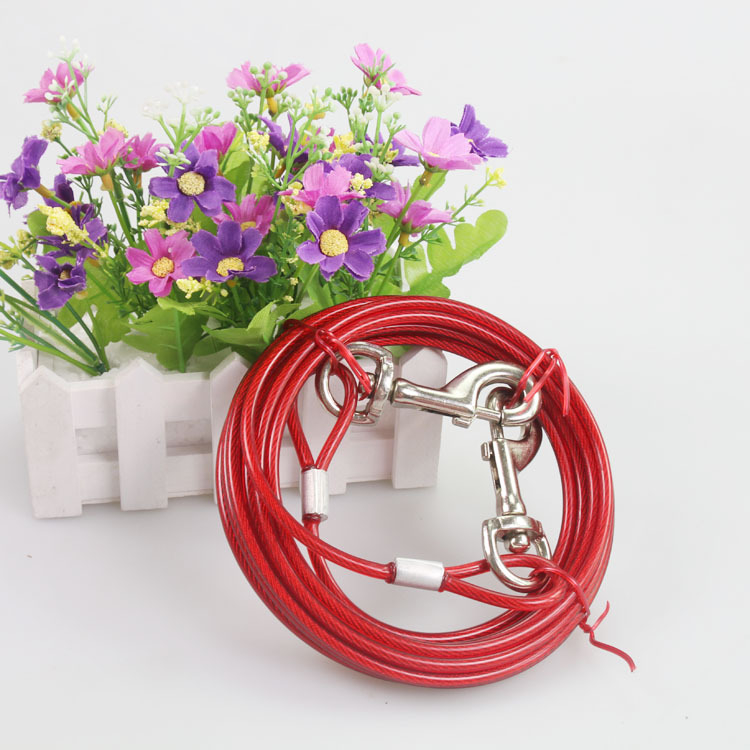 Prekogranična uzica za pse s jednom do dvije dvostruke glave, čelična žičana užad, vijak za uzicu za pse, lanac za pse, željezni lanac, fiksno uže, veleprodaja za kućne ljubimce