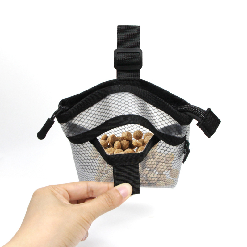 Nešiojamas augintinių dresavimo krepšys ant juosmens šunų užkandžių krepšys su segtuku, tinklas šunų dresavimui vaikščioti, šunų ėdalo krepšys šunų šėrimui, lauko šunų dresavimo reikmenys