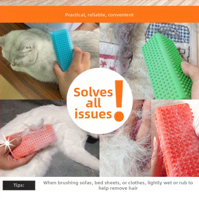 Силиконова четка за обезкосмяване Hartley, почистващ гребен за котешка козина, гребен за кучешка козина, почистващ препарат за лепкава козина