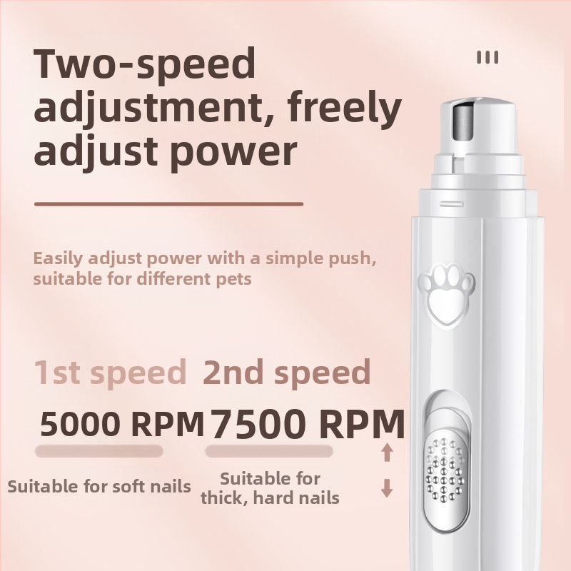 Безшумна шлифовъчна машина за домашни любимци, електрическа маникюрна машина за котки, нокторезачка за кучета, акумулаторна шлифовъчна машина за плюшени играчки