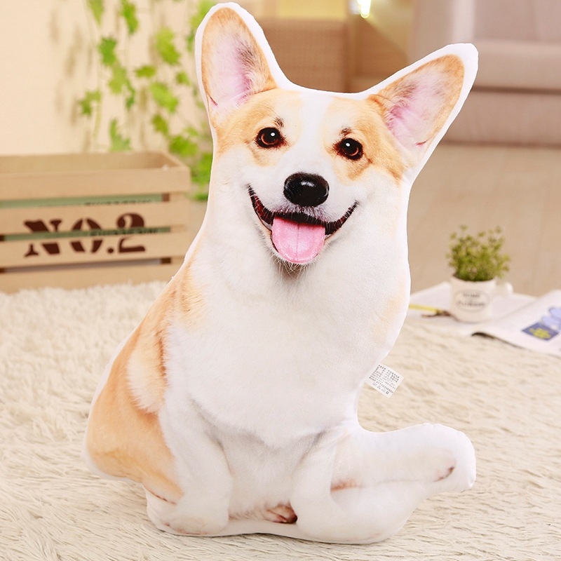 Сладка 3D креативна симулационна възглавница Плюшена играчка Теди Куче Кола Диван Нощна възглавница за гадже момичета