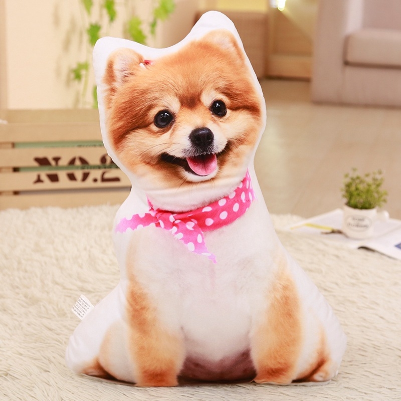 Сладка 3D креативна симулационна възглавница Плюшена играчка Теди Куче Кола Диван Нощна възглавница за гадже момичета