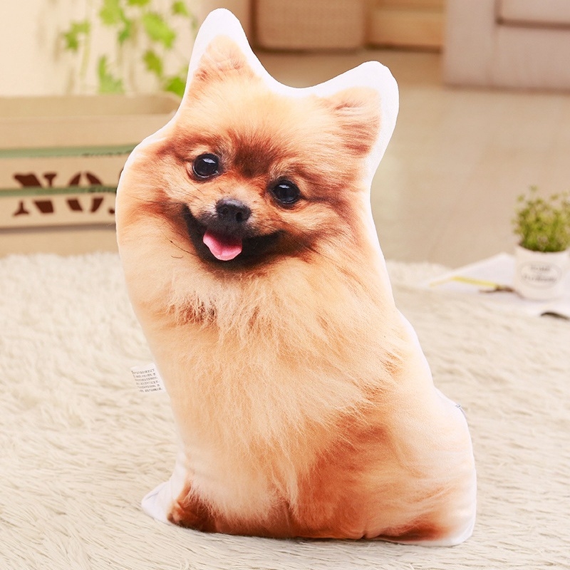 Сладка 3D креативна симулационна възглавница Плюшена играчка Теди Куче Кола Диван Нощна възглавница за гадже момичета