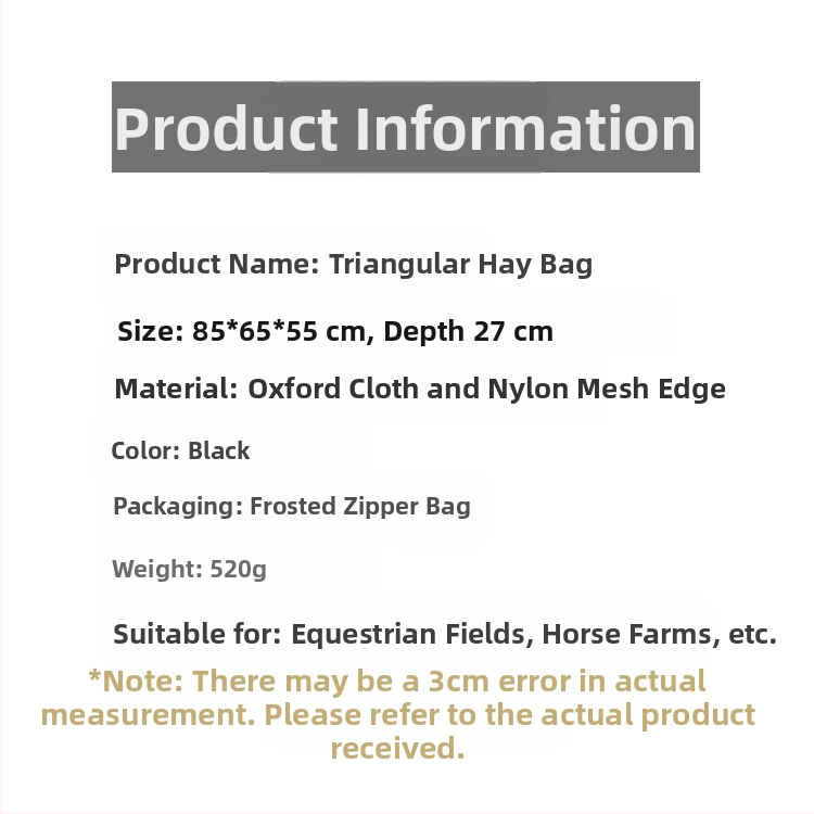 Vrece na seno Amazon Horse Kŕmne vrecko na trojuholníkové kŕmidlo na trávu Vrece na seno na kone Veľké vrece na izbu pre kone