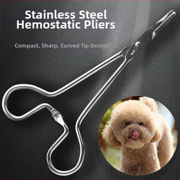 Roostevabast terasest kõrvakarvade kitkumise tangid koera kõrvade kitkumiseks teddy kassi peatamistangid lemmikloomade kõrvade puhastusvahendid