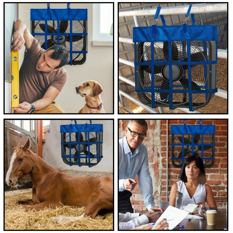 Piiriülene koht Hobusetoa tarvikud Seinaventilaatori riputuskott Ühiselamu elektriline ventilaator Riputuskott Reguleeritav kast Fa