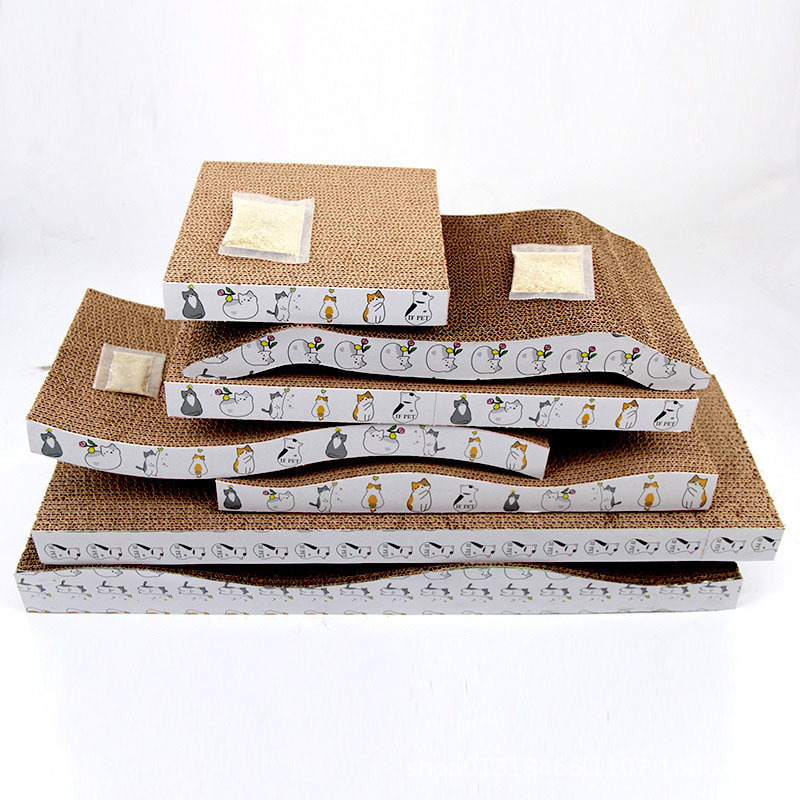 Ploča za grebanje za mačke, zadebljana igračka, podloga protiv linjanja, veliki ravni valoviti papir, izdržljiva