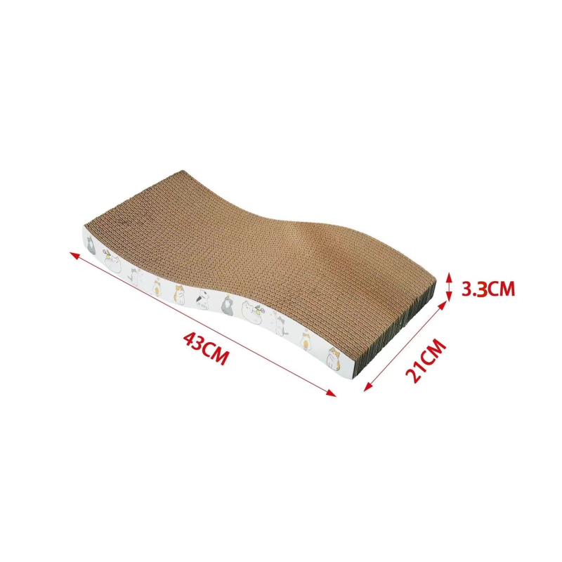 Ploča za grebanje za mačke, zadebljana igračka, podloga protiv linjanja, veliki ravni valoviti papir, izdržljiva