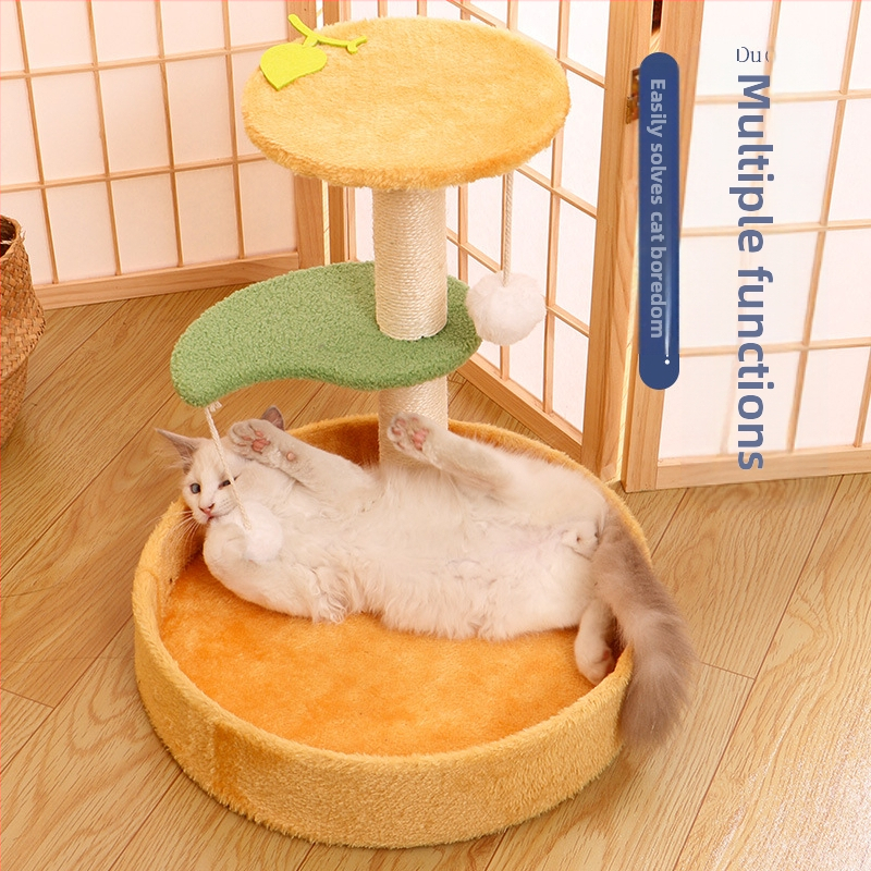 Sisalová škrabadlo pre mačky, mačacie hniezdo, integrovaný vertikálny stĺpik pre mačky, konopné lano, odolná proti opotrebovaniu, nelupinová hračka, nepokrývajúce potreby pre domáce zvieratá