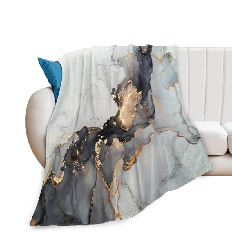 Marmurinis užtiesalas, abstraktus marmuro tekstūros flanelinis užtiesalas sofai, suoliukui, lovai dekoruoti