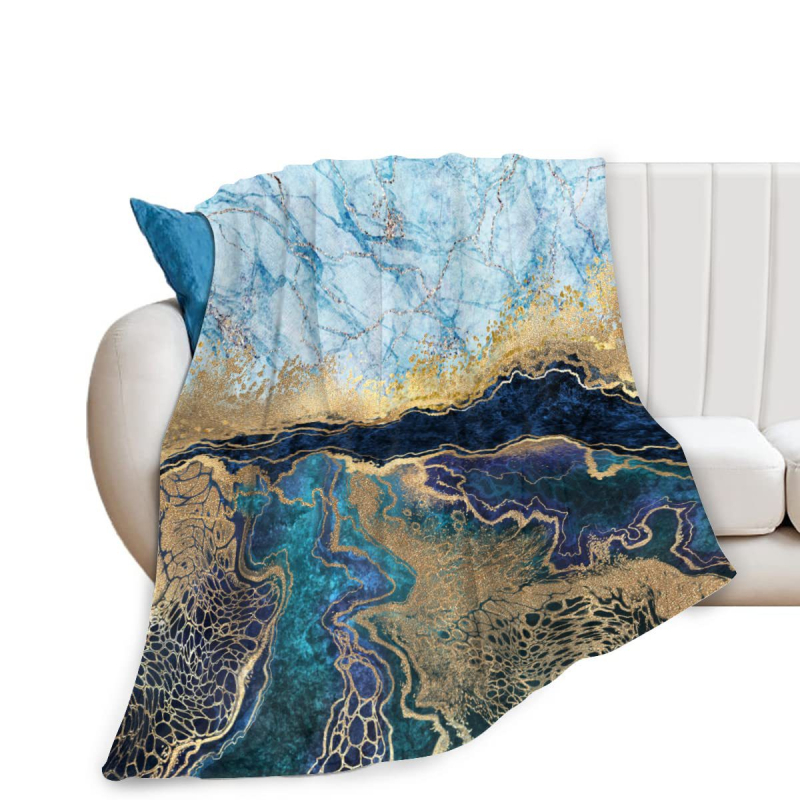 Marmurinis užtiesalas, abstraktus marmuro tekstūros flanelinis užtiesalas sofai, suoliukui, lovai dekoruoti