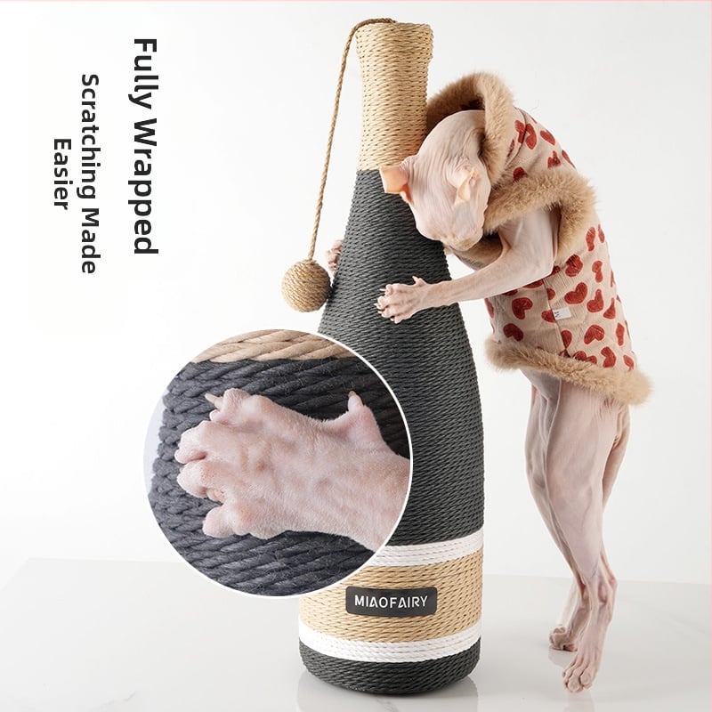 Дъска за драскане за котки от сизал, устойчива на износване, трохи, вградено гнездо за котки, екстра голям, устойчив на надраскване, негниещ леген за котки, дъска за котешки нокти