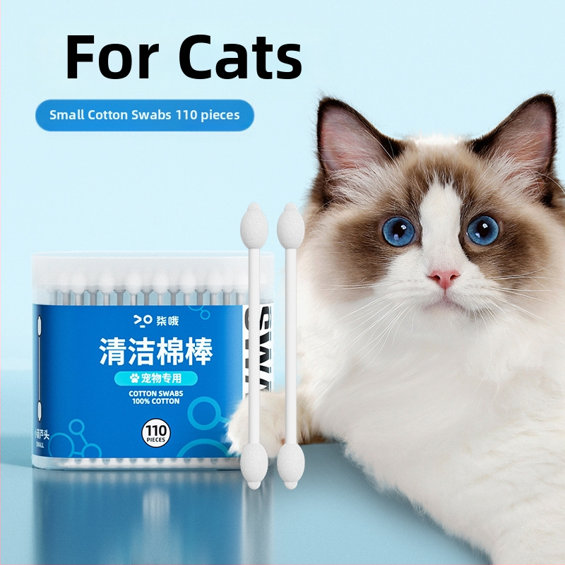 Lemmikloomade kõrvapuhastusvatitups 110 tk koera kõrvavaigu kõrvalõhna eeterliku õli vatitups kassi kõrvapuhastusvedelik kõrvapesuvedelik