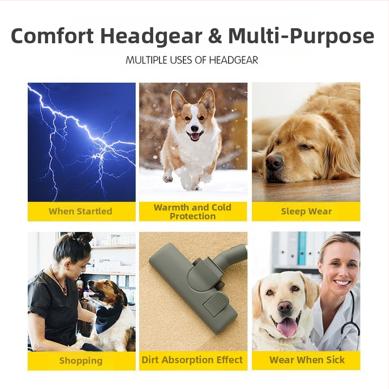 Зимни наушници за кучета, студоустойчиви, за намаляване на шума, топли шапки, високо еластични, перащи се наушници за кучета