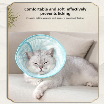 Διασυνοριακό κολάρο ελισαβετιανού στυλ για κατοικίδια, πτυσσόμενο, κινέζικου τύπου, μαλακό κολάρο που δεν δαγκώνει και δεν γλείφει, αναπνεύσιμο για κατοικίδια