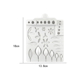 Nauja žiedlapių silikoninė formelė, mėsingų augalų torto dekoravimas, apverčiama cukraus formelė, šokolado formelė, „pasidaryk pats“ kepimo įrankiai