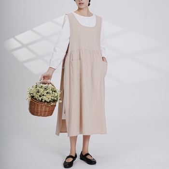 Europska i američka Amazon korejska verzija plus veličine haljine s pregačom, japanskim kariranim kravatama i bočnim prorezima