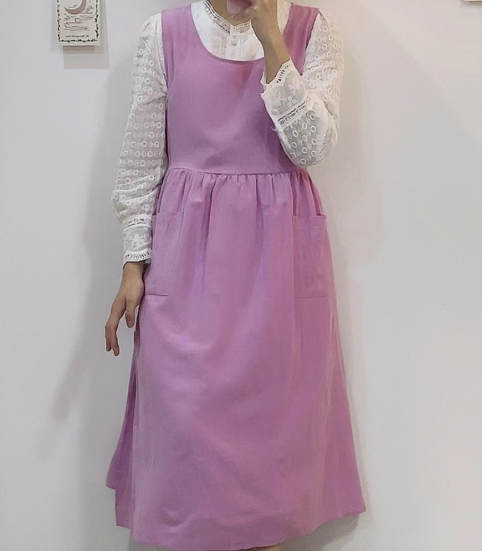 Europska i američka Amazon korejska verzija plus veličine haljine s pregačom, japanskim kariranim kravatama i bočnim prorezima