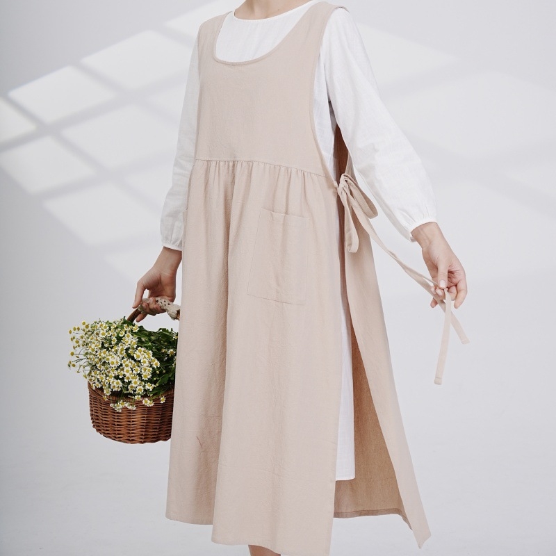 Europska i američka Amazon korejska verzija plus veličine haljine s pregačom, japanskim kariranim kravatama i bočnim prorezima