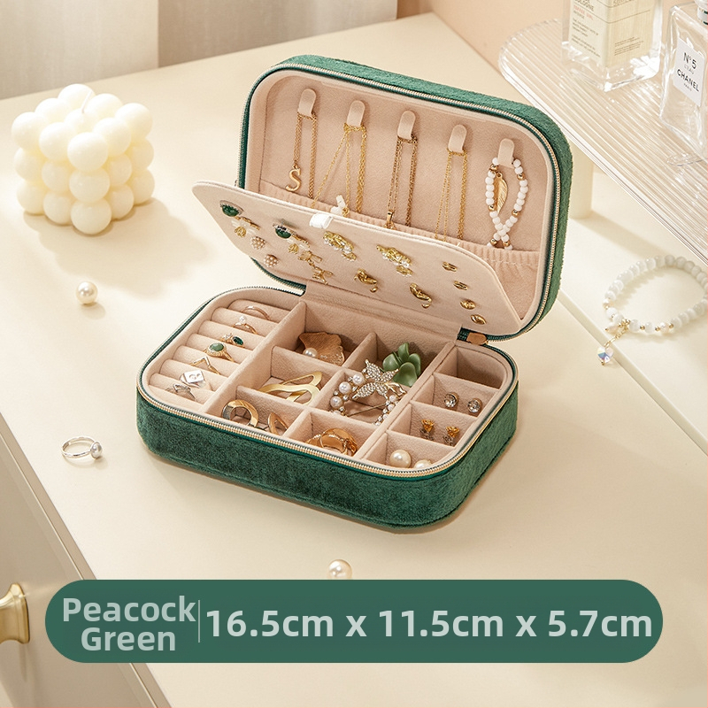 Pārrobežu rotaslietu kastīte samta augstas klases divslāņu lielas ietilpības auskari gredzens kaklarota rotaslietu uzglabāšana roku rotaslietu uzglabāšanas kaste