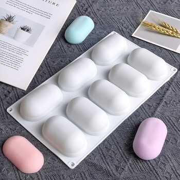 8 lygių tablečių 388 fudge silikoninė forma putėsių pyragui kepti, prancūziško deserto forma