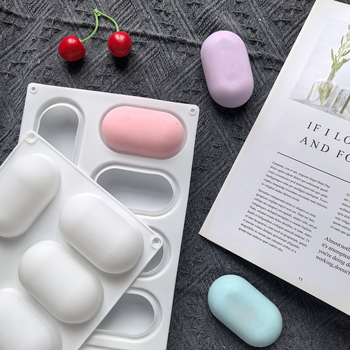 8 lygių tablečių 388 fudge silikoninė forma putėsių pyragui kepti, prancūziško deserto forma