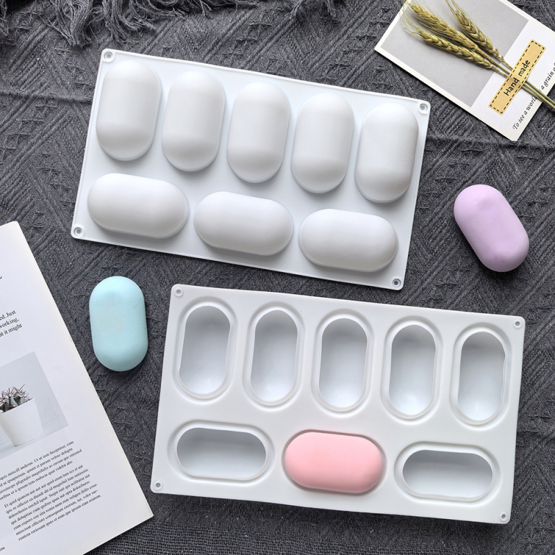 8 lygių tablečių 388 fudge silikoninė forma putėsių pyragui kepti, prancūziško deserto forma